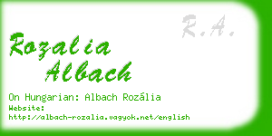 rozalia albach business card